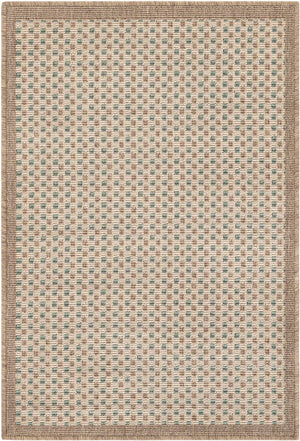 Beige 2' x 3' 1 Outdoor Border Rectangle Area Rug Weather Resistant for Patio, Deck, Terrace, Balcony, Porch 100% Polypropylene Classic Bordered Carpet for Sale at Rug Engine
