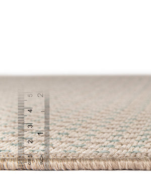 Beige 2' 7 x 12' Outdoor Border Runner Area Rug Weather Resistant for Patio, Deck, Terrace, Balcony, Porch 100% Polypropylene Classic Bordered Carpet for Sale at Rug Engine