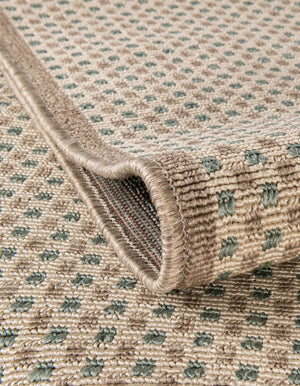 Beige 2' 7 x 12' Outdoor Border Runner Area Rug Weather Resistant for Patio, Deck, Terrace, Balcony, Porch 100% Polypropylene Classic Bordered Carpet for Sale at Rug Engine