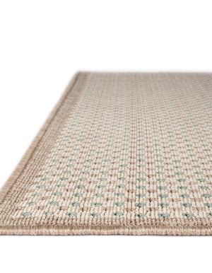 Beige 2' 7 x 12' Outdoor Border Runner Area Rug Weather Resistant for Patio, Deck, Terrace, Balcony, Porch 100% Polypropylene Classic Bordered Carpet for Sale at Rug Engine