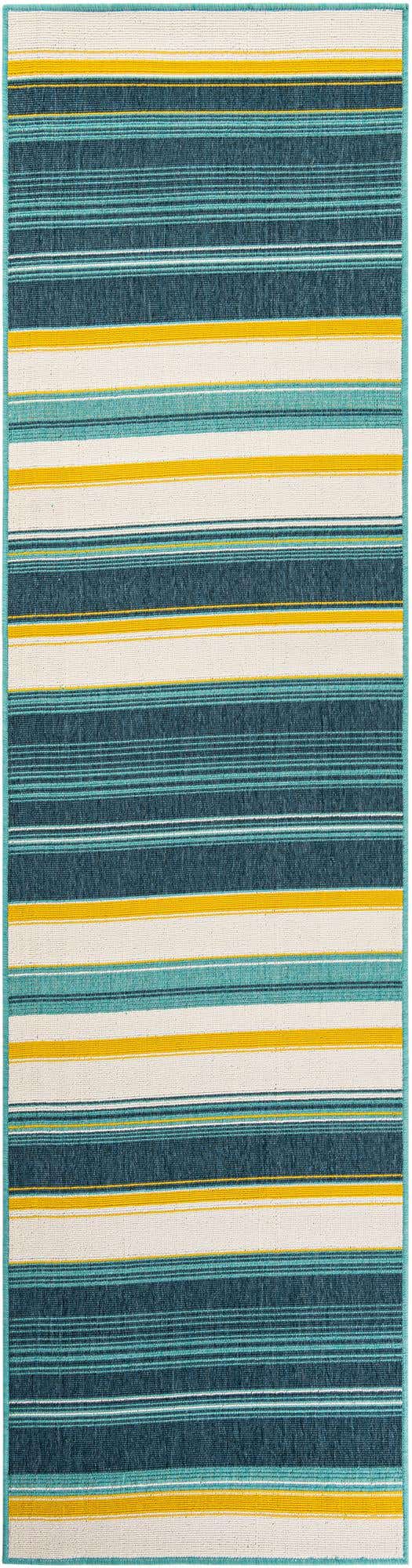 Multicolor 2' 7 x 10' Outdoor Border Runner Area Rug Weather Resistant for Patio, Deck, Terrace, Balcony, Porch 100% Polypropylene Classic Bordered Carpet for Sale at Rug Engine