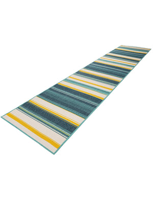 Multicolor 2' 7 x 12' Outdoor Border Runner Area Rug Weather Resistant for Patio, Deck, Terrace, Balcony, Porch 100% Polypropylene Classic Bordered Carpet for Sale at Rug Engine