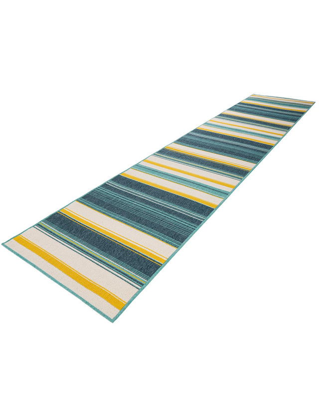 Multicolor 2' 7 x 12' Outdoor Border Runner Area Rug Weather Resistant for Patio, Deck, Terrace, Balcony, Porch 100% Polypropylene Classic Bordered Carpet for Sale at Rug Engine