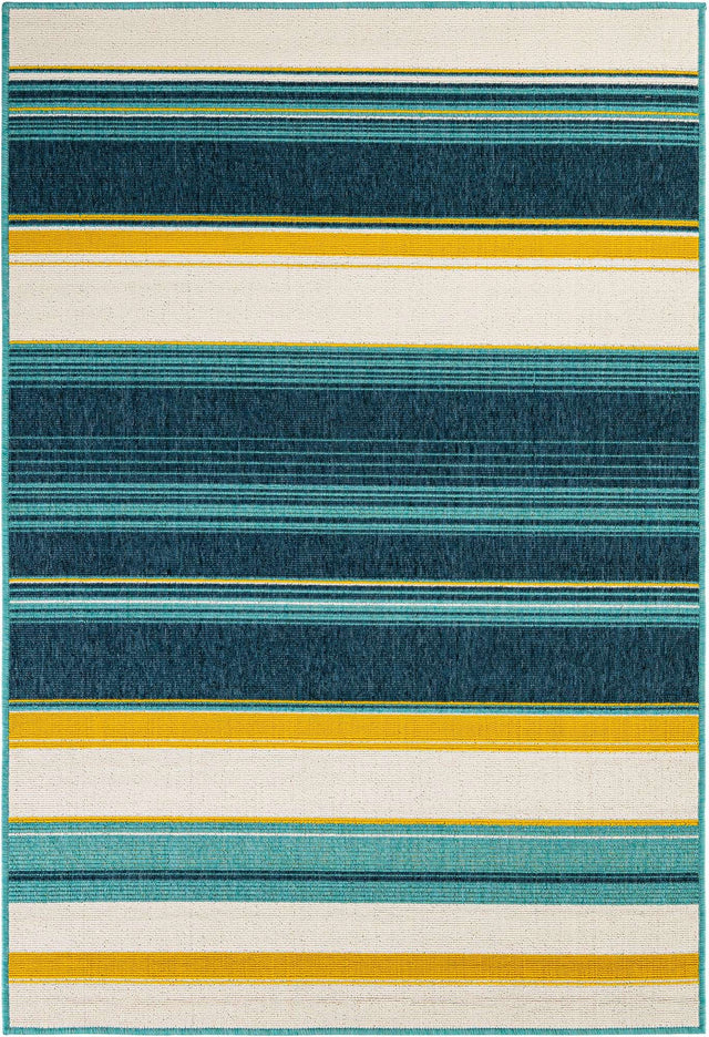 Multicolor 4' 1 x 6' 1 Outdoor Border Rectangle Area Rug Weather Resistant for Patio, Deck, Terrace, Balcony, Porch 100% Polypropylene Classic Bordered Carpet for Sale at Rug Engine