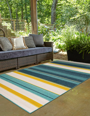 Multicolor 2' x 3' 1 Outdoor Border Rectangle Area Rug Weather Resistant for Patio, Deck, Terrace, Balcony, Porch 100% Polypropylene Classic Bordered Carpet for Sale at Rug Engine