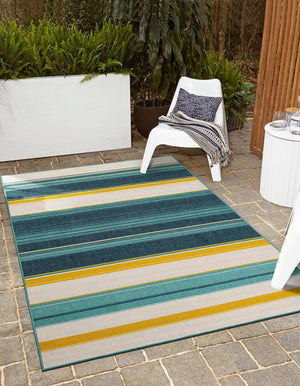 Multicolor 10' x 14' 1 Outdoor Border Rectangle Area Rug Weather Resistant for Patio, Deck, Terrace, Balcony, Porch 100% Polypropylene Classic Bordered Carpet for Sale at Rug Engine