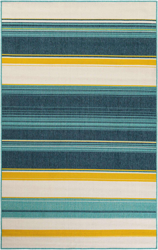Multicolor 5' 1 x 8' Outdoor Border Rectangle Area Rug Weather Resistant for Patio, Deck, Terrace, Balcony, Porch 100% Polypropylene Classic Bordered Carpet for Sale at Rug Engine