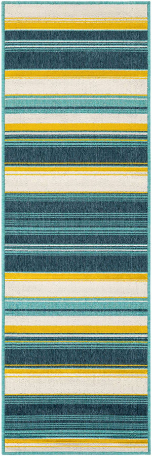 Multicolor 2' x 6' 1 Outdoor Border Runner Area Rug Weather Resistant for Patio, Deck, Terrace, Balcony, Porch 100% Polypropylene Classic Bordered Carpet for Sale at Rug Engine