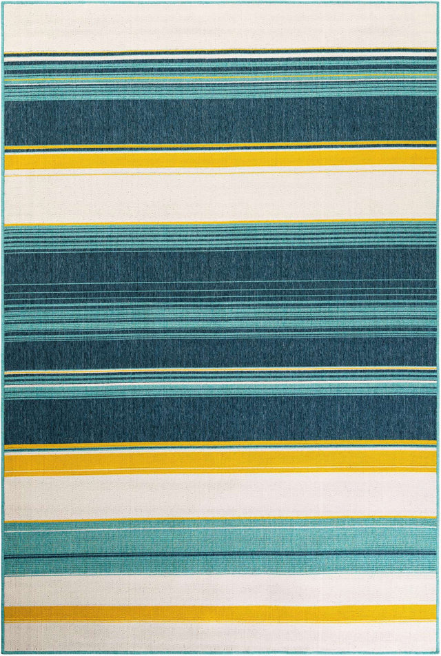 Multicolor 6' 1 x 9' Outdoor Border Rectangle Area Rug Weather Resistant for Patio, Deck, Terrace, Balcony, Porch 100% Polypropylene Classic Bordered Carpet for Sale at Rug Engine
