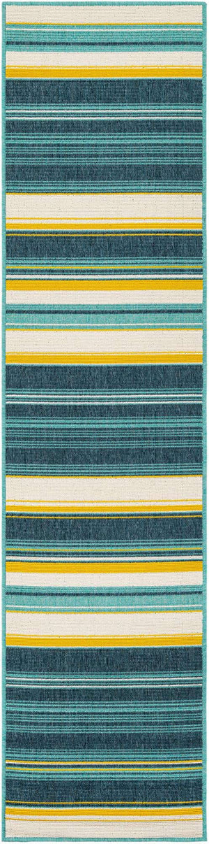 Multicolor 2' x 8' Outdoor Border Runner Area Rug Weather Resistant for Patio, Deck, Terrace, Balcony, Porch 100% Polypropylene Classic Bordered Carpet for Sale at Rug Engine