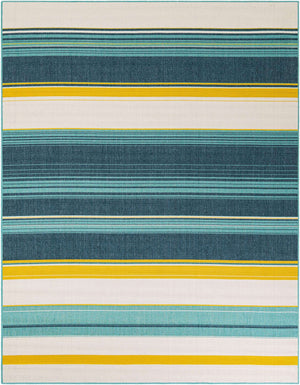Multicolor 7' 10 x 10' Outdoor Border Rectangle Area Rug Weather Resistant for Patio, Deck, Terrace, Balcony, Porch 100% Polypropylene Classic Bordered Carpet for Sale at Rug Engine