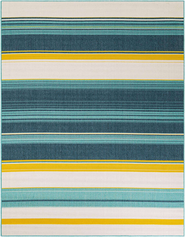 Multicolor 7' 10 x 10' Outdoor Border Rectangle Area Rug Weather Resistant for Patio, Deck, Terrace, Balcony, Porch 100% Polypropylene Classic Bordered Carpet for Sale at Rug Engine