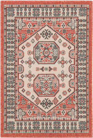 Multicolor 2' x 3' 1 Outdoor Traditional Rectangle Area Rug Weather Resistant for Patio, Deck, Terrace, Balcony, Porch Classical Design Outside Carpet for Sale at Rug Engine