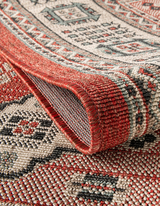 Multicolor 9' x 12' Outdoor Traditional Rectangle Area Rug Weather Resistant for Patio, Deck, Terrace, Balcony, Porch Classical Design Outside Carpet for Sale at Rug Engine