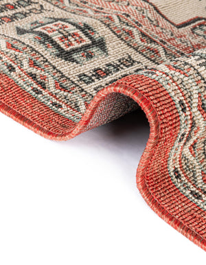 Multicolor 9' x 12' Outdoor Traditional Rectangle Area Rug Weather Resistant for Patio, Deck, Terrace, Balcony, Porch Classical Design Outside Carpet for Sale at Rug Engine