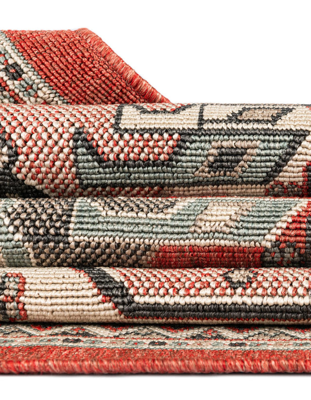 Multicolor 9' x 12' Outdoor Traditional Rectangle Area Rug Weather Resistant for Patio, Deck, Terrace, Balcony, Porch Classical Design Outside Carpet for Sale at Rug Engine