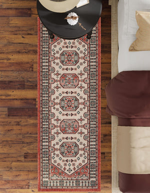 Multicolor 2' x 5' 1 Outdoor Traditional Runner Area Rug Weather Resistant for Patio, Deck, Terrace, Balcony, Porch Classical Design Outside Carpet for Sale at Rug Engine