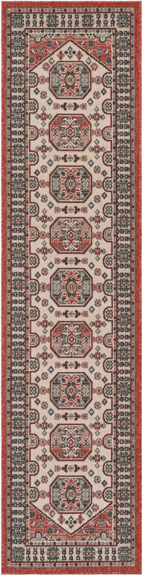Multicolor 2' x 8' Outdoor Traditional Runner Area Rug Weather Resistant for Patio, Deck, Terrace, Balcony, Porch Classical Design Outside Carpet for Sale at Rug Engine