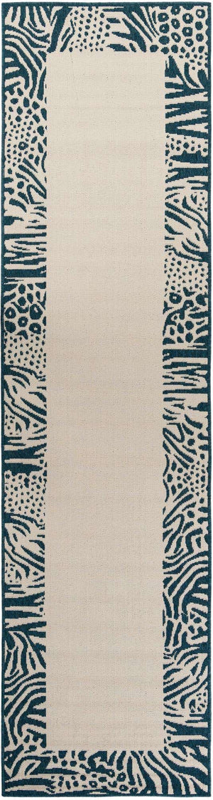 Ivory 2' 7 x 10' Outdoor Safari Runner Area Rug Weather Resistant for Patio, Deck, Terrace, Balcony, Porch Animal Print Wildlife Nature Carpet for Sale at Rug Engine