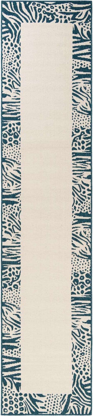 Ivory 2' 7 x 12' Outdoor Safari Runner Area Rug Weather Resistant for Patio, Deck, Terrace, Balcony, Porch Animal Print Wildlife Nature Carpet for Sale at Rug Engine