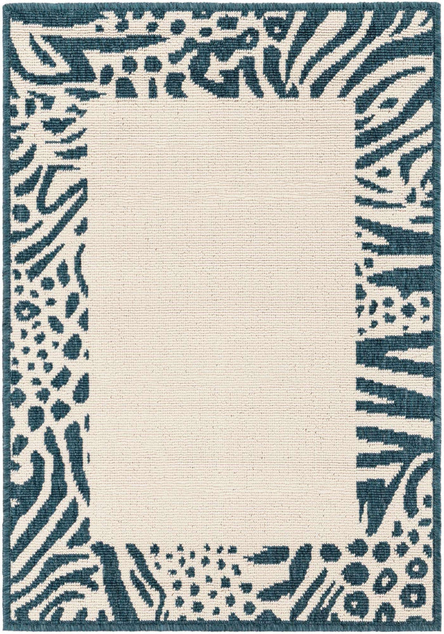 Ivory 2' x 3' 1 Outdoor Safari Rectangle Area Rug Weather Resistant for Patio, Deck, Terrace, Balcony, Porch Animal Print Wildlife Nature Carpet for Sale at Rug Engine