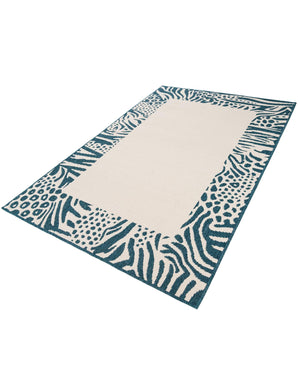 Ivory 4' 1 x 6' 1 Outdoor Safari Rectangle Area Rug Weather Resistant for Patio, Deck, Terrace, Balcony, Porch Animal Print Wildlife Nature Carpet for Sale at Rug Engine