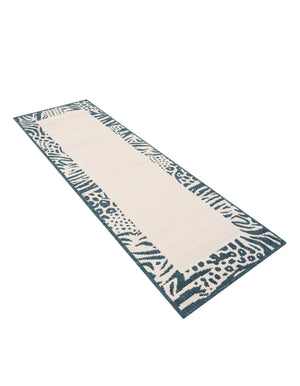 Ivory 2' x 6' 1 Outdoor Safari Runner Area Rug Weather Resistant for Patio, Deck, Terrace, Balcony, Porch Animal Print Wildlife Nature Carpet for Sale at Rug Engine