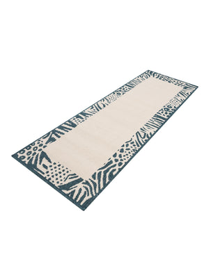 Ivory 2' x 6' 1 Outdoor Safari Runner Area Rug Weather Resistant for Patio, Deck, Terrace, Balcony, Porch Animal Print Wildlife Nature Carpet for Sale at Rug Engine