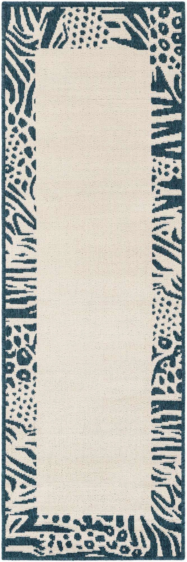 Ivory 2' x 6' 1 Outdoor Safari Runner Area Rug Weather Resistant for Patio, Deck, Terrace, Balcony, Porch Animal Print Wildlife Nature Carpet for Sale at Rug Engine
