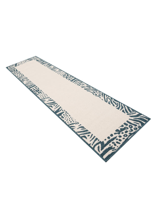 Ivory 2' x 8' Outdoor Safari Runner Area Rug Weather Resistant for Patio, Deck, Terrace, Balcony, Porch Animal Print Wildlife Nature Carpet for Sale at Rug Engine
