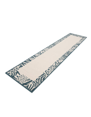 Ivory 2' x 8' Outdoor Safari Runner Area Rug Weather Resistant for Patio, Deck, Terrace, Balcony, Porch Animal Print Wildlife Nature Carpet for Sale at Rug Engine