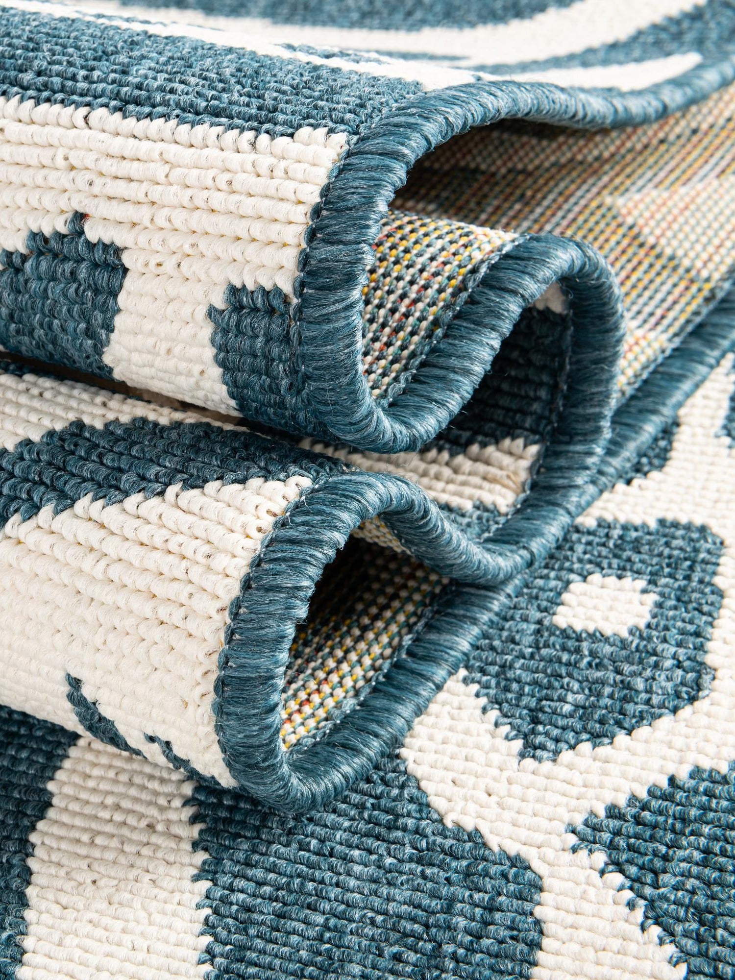Navy Blue and Ivory 10' x 14' 1 Outdoor Safari Rectangle Area Rug Weather Resistant for Patio, Deck, Terrace, Balcony, Porch Animal Print Wildlife Nature Carpet for Sale at Rug Engine