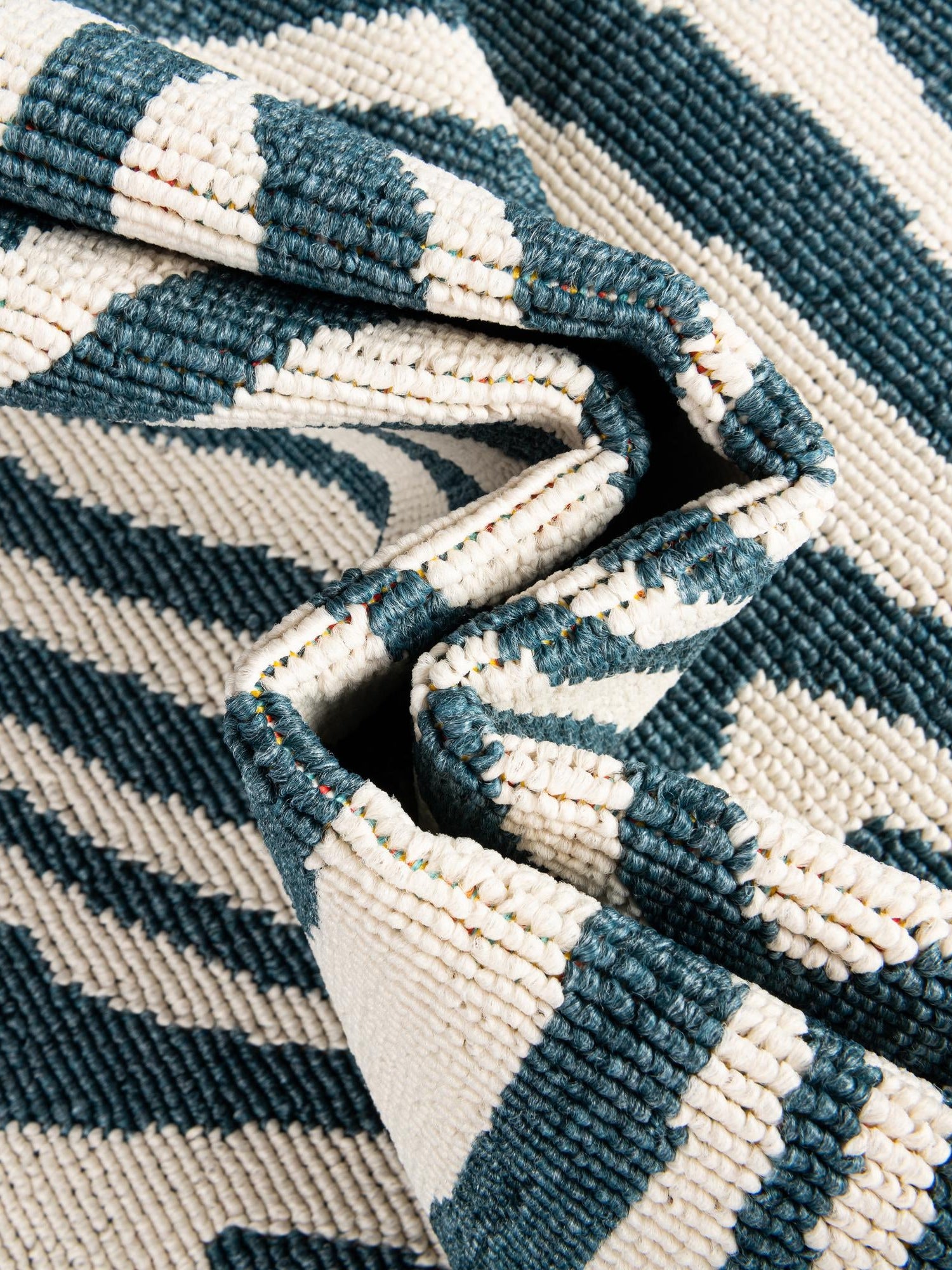 Navy Blue and Ivory 6' 1 x 6' 1 Outdoor Safari Round Area Rug Weather Resistant for Patio, Deck, Terrace, Balcony, Porch Animal Print Wildlife Nature Carpet for Sale at Rug Engine