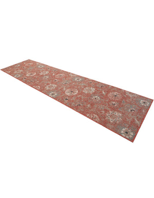 Terracotta 2' 7 x 10' Outdoor Botanical Runner Area Rug Weather Resistant for Patio, Deck, Terrace, Balcony, Porch Polypropylene Garden Floral Tropical Carpet for Sale at Rug Engine