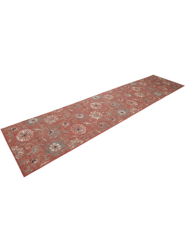 Terracotta 2' 7 x 12' Outdoor Botanical Runner Area Rug Weather Resistant for Patio, Deck, Terrace, Balcony, Porch Polypropylene Garden Floral Tropical Carpet for Sale at Rug Engine