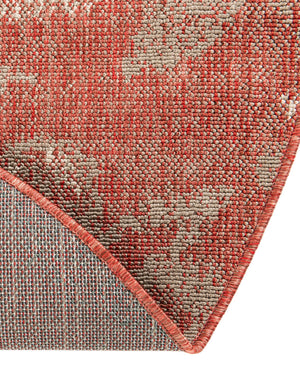 Terracotta 5' 1 x 5' 1 Outdoor Botanical Round Area Rug Weather Resistant for Patio, Deck, Terrace, Balcony, Porch Polypropylene Garden Floral Tropical Carpet for Sale at Rug Engine