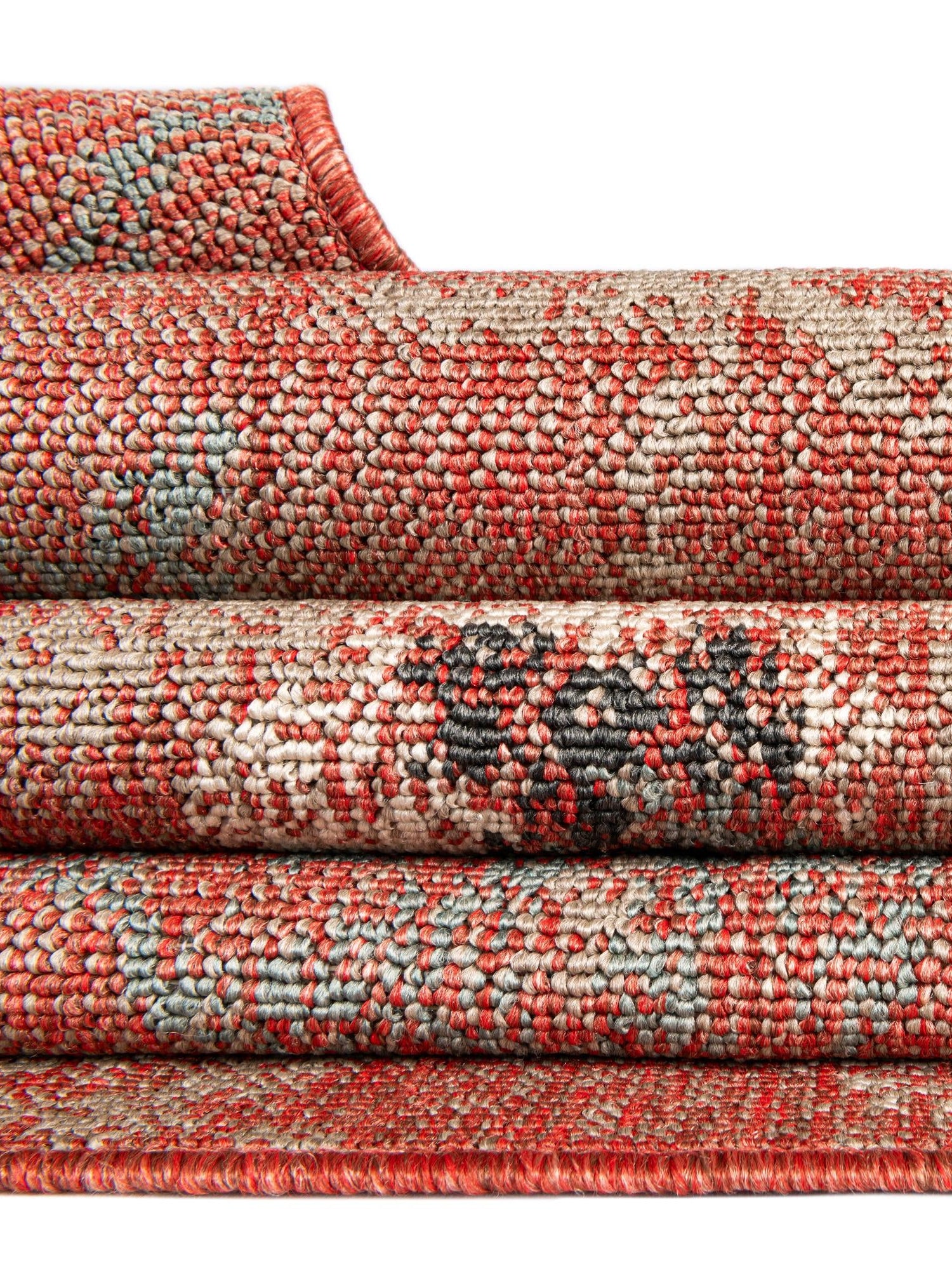 Terracotta 3' 1 x 3' 1 Outdoor Botanical Round Area Rug Weather Resistant for Patio, Deck, Terrace, Balcony, Porch Polypropylene Garden Floral Tropical Carpet for Sale at Rug Engine