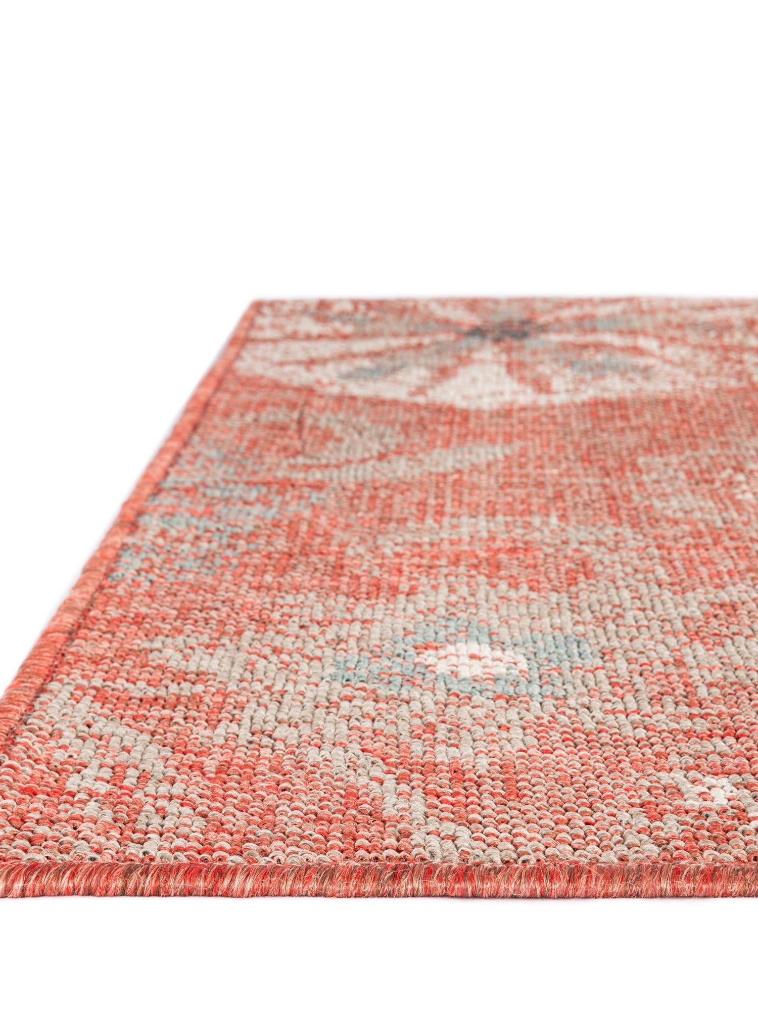 Terracotta 2' 7 x 10' Outdoor Botanical Runner Area Rug Weather Resistant for Patio, Deck, Terrace, Balcony, Porch Polypropylene Garden Floral Tropical Carpet for Sale at Rug Engine