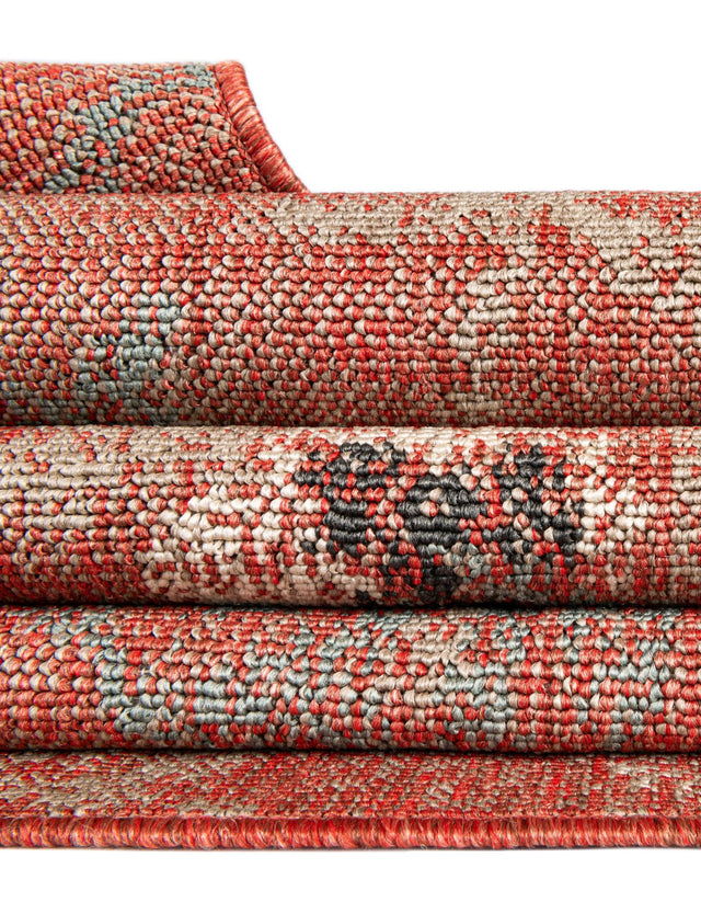 Terracotta 2' 7 x 10' Outdoor Botanical Runner Area Rug Weather Resistant for Patio, Deck, Terrace, Balcony, Porch Polypropylene Garden Floral Tropical Carpet for Sale at Rug Engine