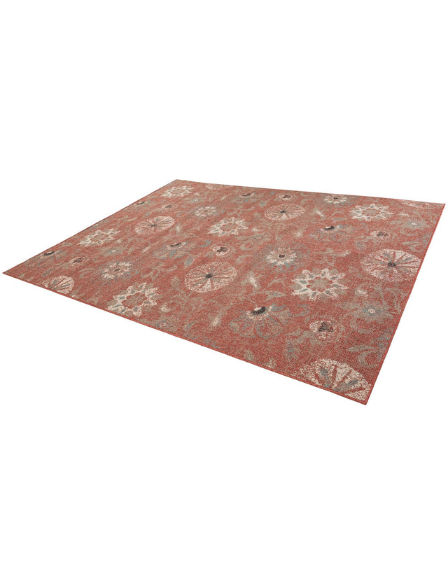 Terracotta 7' 10 x 10' Outdoor Botanical Rectangle Area Rug Weather Resistant for Patio, Deck, Terrace, Balcony, Porch Polypropylene Garden Floral Tropical Carpet for Sale at Rug Engine
