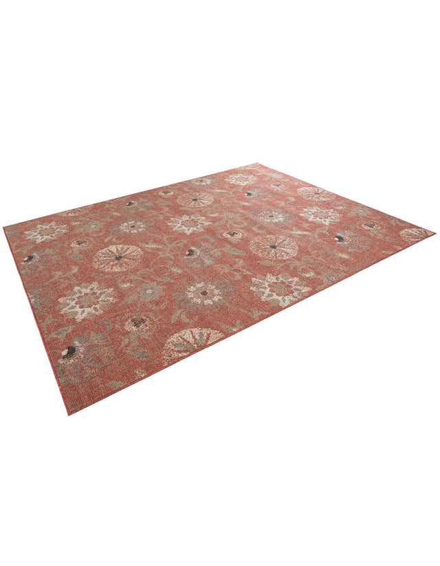 Terracotta 7' 10 x 10' Outdoor Botanical Rectangle Area Rug Weather Resistant for Patio, Deck, Terrace, Balcony, Porch Polypropylene Garden Floral Tropical Carpet for Sale at Rug Engine