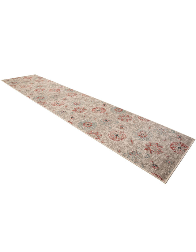 Beige 2' 7 x 12' Outdoor Botanical Runner Area Rug Weather Resistant for Patio, Deck, Terrace, Balcony, Porch Polypropylene Garden Floral Tropical Carpet for Sale at Rug Engine