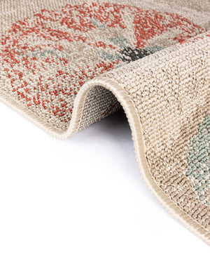 Beige 2' x 3' 1 Outdoor Botanical Rectangle Area Rug Weather Resistant for Patio, Deck, Terrace, Balcony, Porch Polypropylene Garden Floral Tropical Carpet for Sale at Rug Engine
