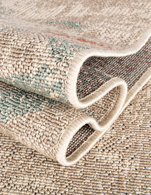 Beige 10' x 14' 2 Outdoor Botanical Rectangle Area Rug Weather Resistant for Patio, Deck, Terrace, Balcony, Porch Polypropylene Garden Floral Tropical Carpet for Sale at Rug Engine