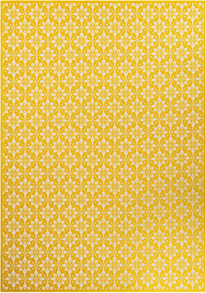 Yellow 10' x 14' 1 Outdoor Trellis Rectangle Area Rug Weather Resistant for Patio, Deck, Terrace, Balcony, Porch Geometric Design Water Safe Outside Carpet for Sale at Rug Engine