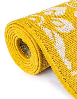 Yellow 10' x 14' 1 Outdoor Trellis Rectangle Area Rug Weather Resistant for Patio, Deck, Terrace, Balcony, Porch Geometric Design Water Safe Outside Carpet for Sale at Rug Engine
