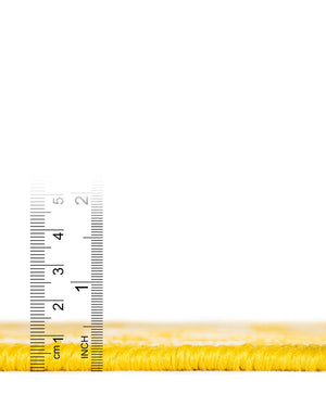 Yellow 2' 7 x 10' Outdoor Trellis Runner Area Rug Weather Resistant for Patio, Deck, Terrace, Balcony, Porch Geometric Design Water Safe Outside Carpet for Sale at Rug Engine