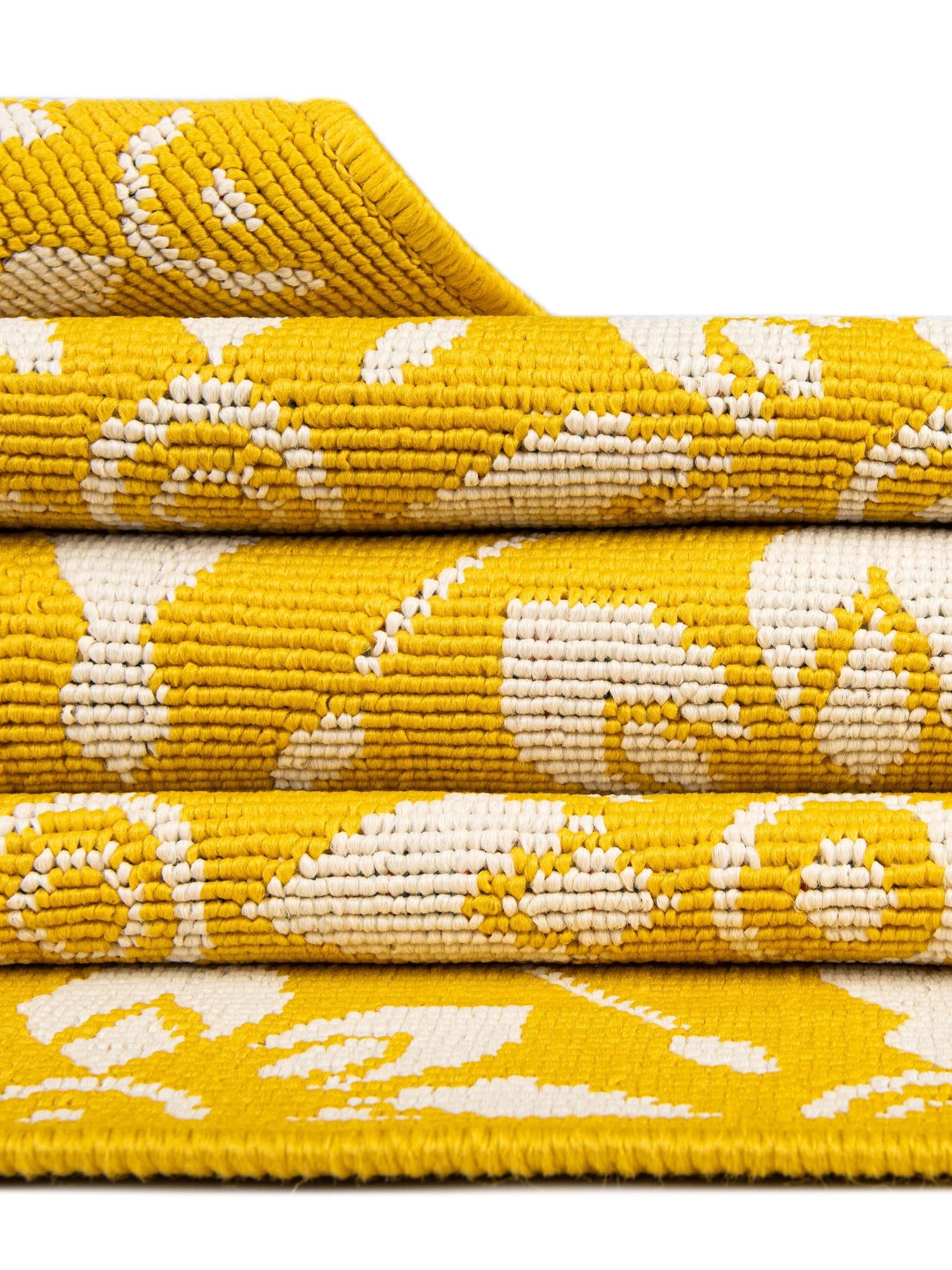 Yellow 2' 7 x 10' Outdoor Trellis Runner Area Rug Weather Resistant for Patio, Deck, Terrace, Balcony, Porch Geometric Design Water Safe Outside Carpet for Sale at Rug Engine