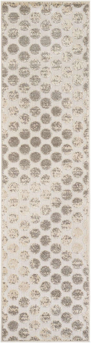 Beige and Ivory 2' 7 x 10' Sabrina Soto Outdoor Runner Area Rug Weather Resistant for Patio, Deck, Terrace, Balcony, Porch Durable Carpet for Exterior Home Design for Sale at Rug Engine