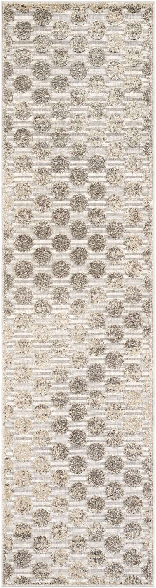 Beige and Ivory 2' 7 x 10' Sabrina Soto Outdoor Runner Area Rug Weather Resistant for Patio, Deck, Terrace, Balcony, Porch Durable Carpet for Exterior Home Design for Sale at Rug Engine
